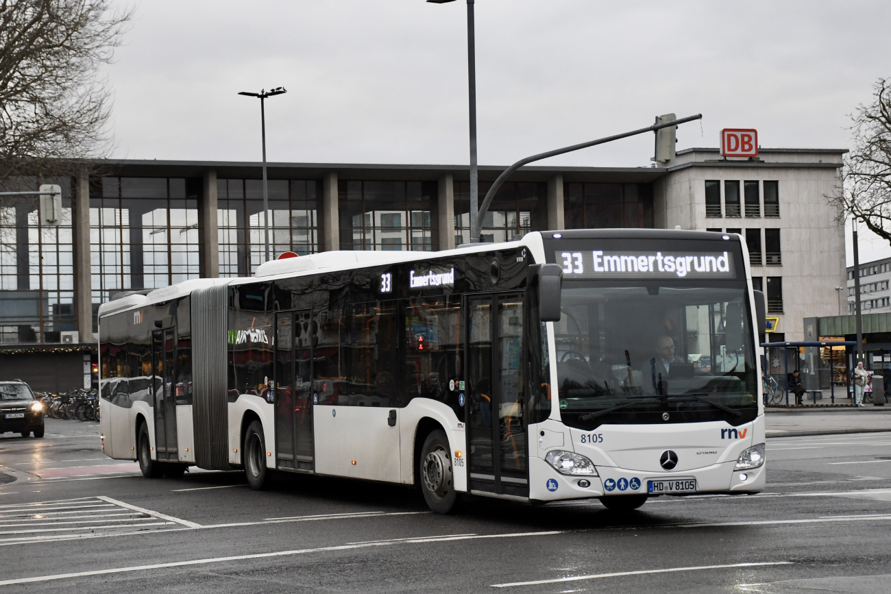 Heidelberg, Mercedes-Benz Citaro C2 G Hybrid # 8105