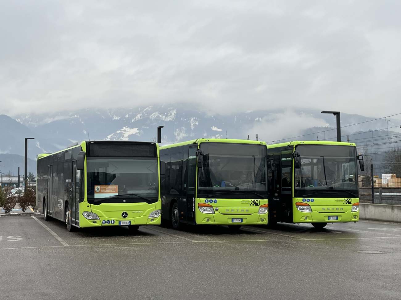 Bolzano, Mercedes-Benz Citaro C2 # FD-018CB; Bolzano, Setra S415LE business # LE-14/170; Bolzano, Setra S415LE business # 8094