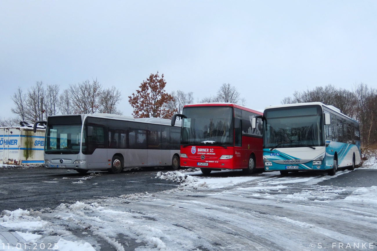 Altenkirchen (Westerwald), IVECO Crossway LE 12M # AK-RH 45; Altenkirchen (Westerwald), Mercedes-Benz Integro II # AK-RH 68; Altenkirchen (Westerwald), Mercedes-Benz O530 Citaro Facelift LE # AK-RH 170