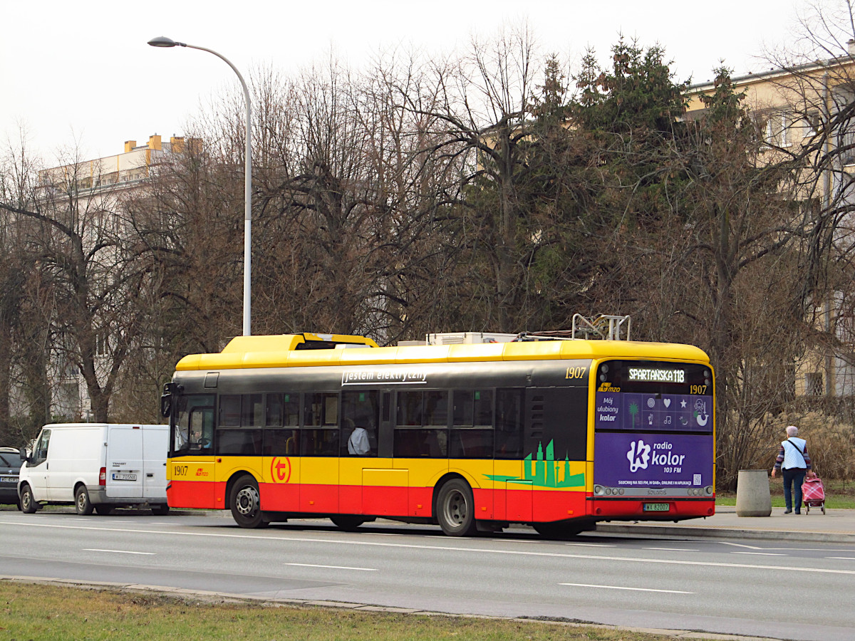 Warsaw, Solaris Urbino III 12 electric # 1907