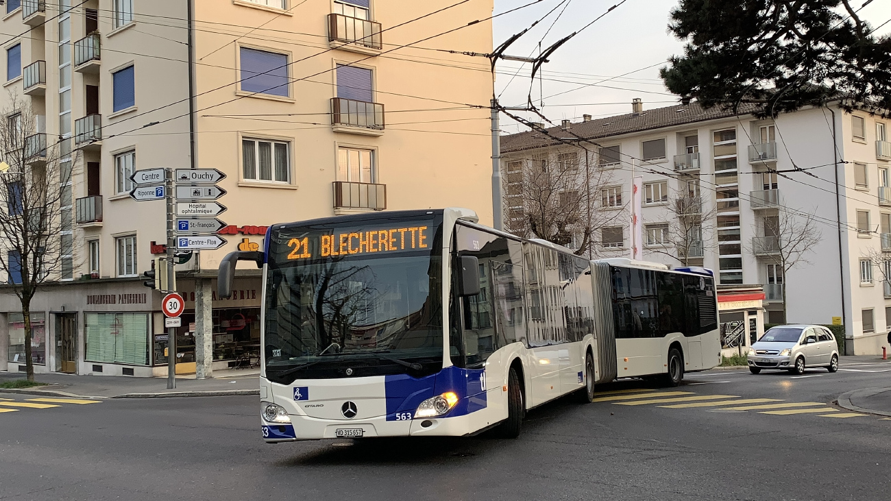 Lausanne, Mercedes-Benz Citaro C2 G # 563