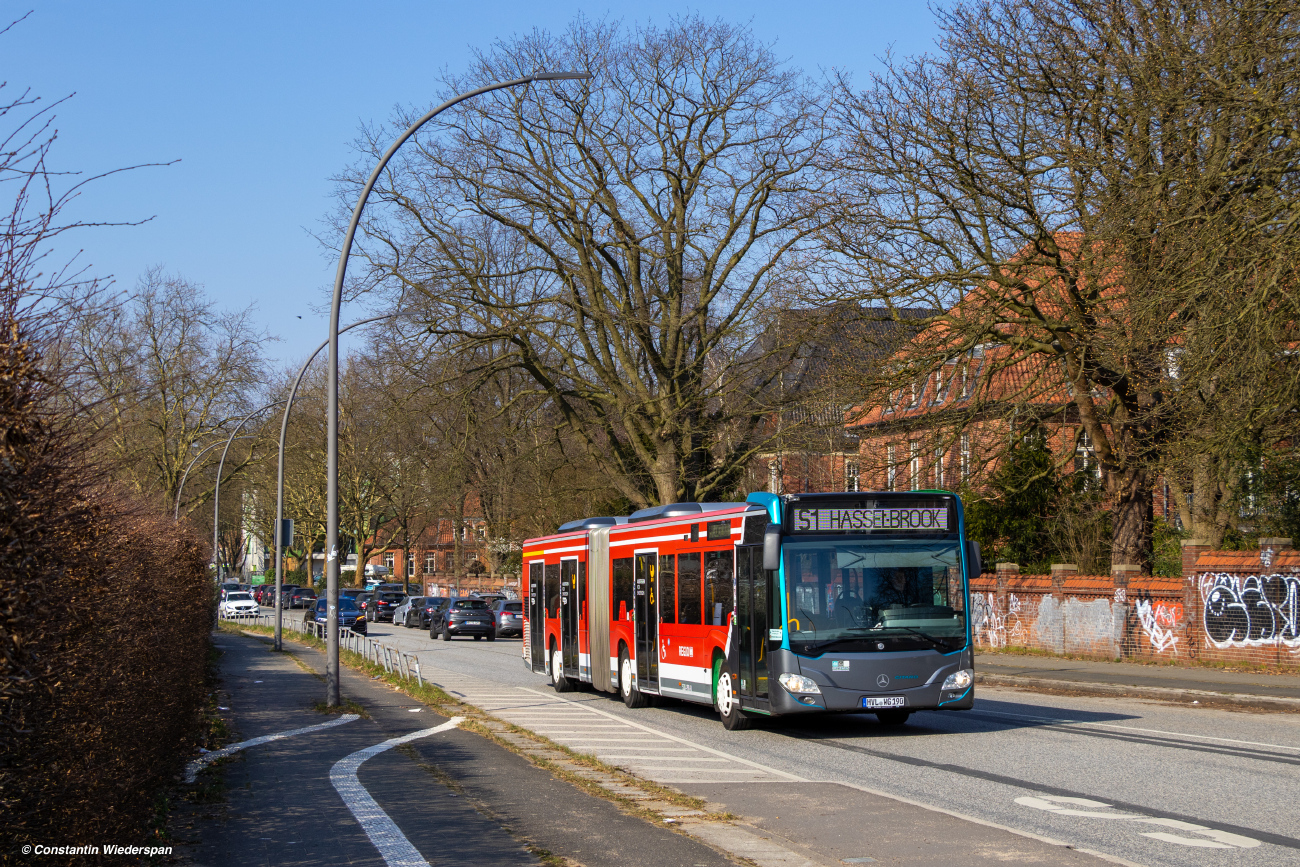 Nauen, Mercedes-Benz Citaro C2 G # HVL-WG 190