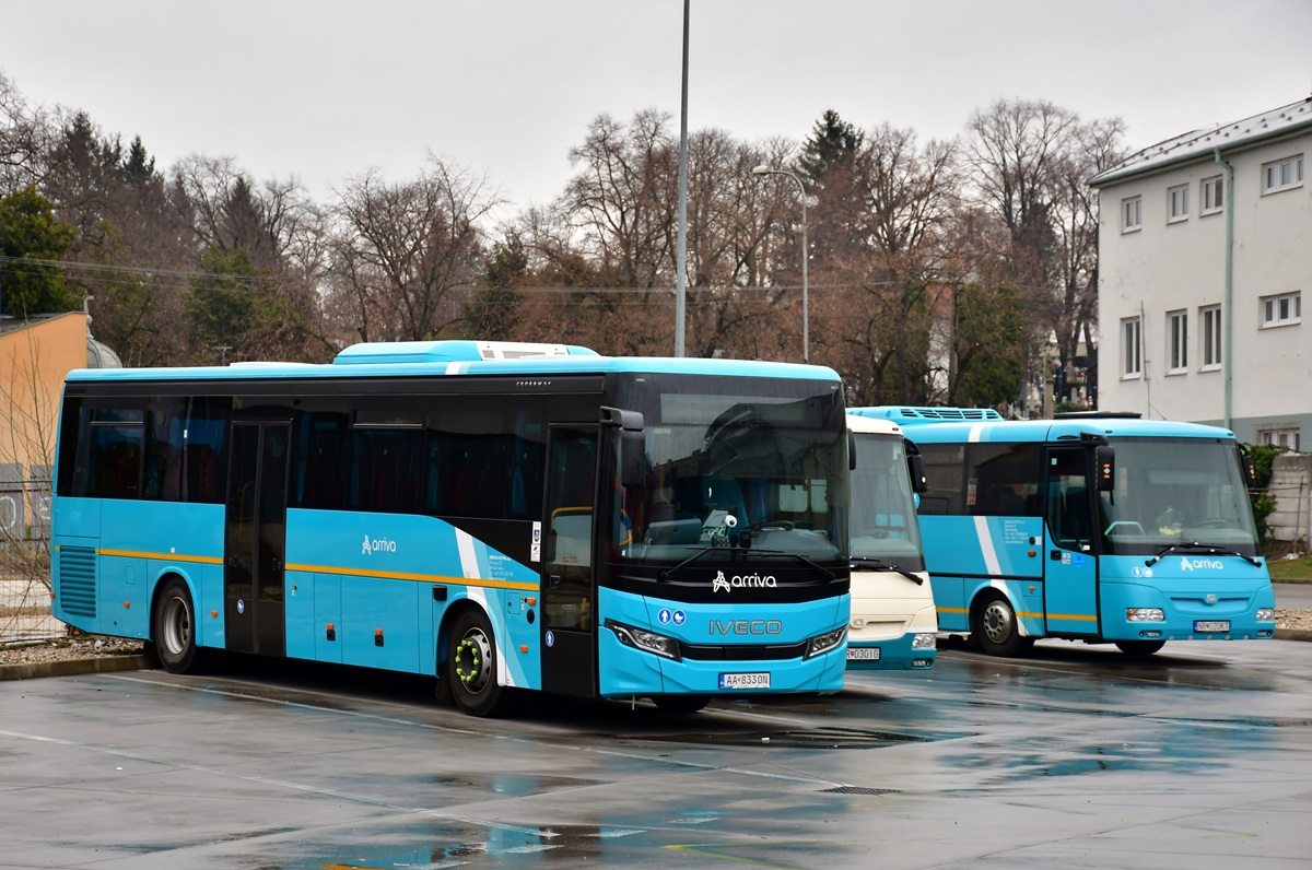 Nitra, IVECO Crossway 12M (Facelift) # AA-833ON; Nitra, SOR C 10.5 # NR-020KT