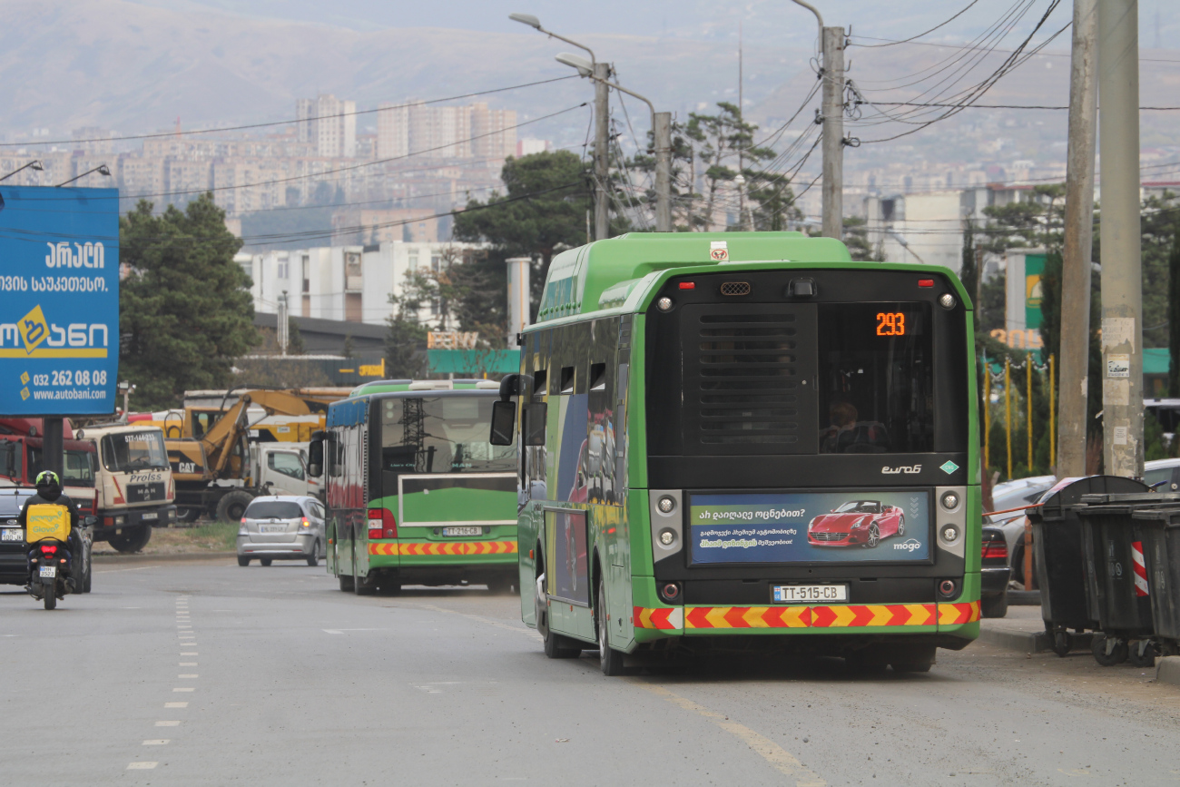 Tbilisi, BMC Procity II 12 CNG # TT-515-CB; Tbilisi, MAN A47 Lion's City M NL293-10,5 # TT-216-CB