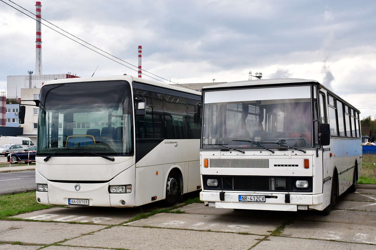 Nitra, Karosa C734.1340 # NR-412CV; Nitra, Irisbus Crossway 12M # AA-287ER