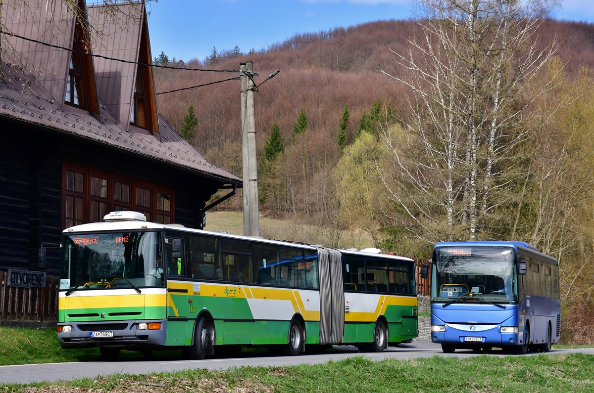 Žilina, Karosa B961E.1970 # 115; Povážska Bystrica, Irisbus Crossway 10.6M # TN-328DA