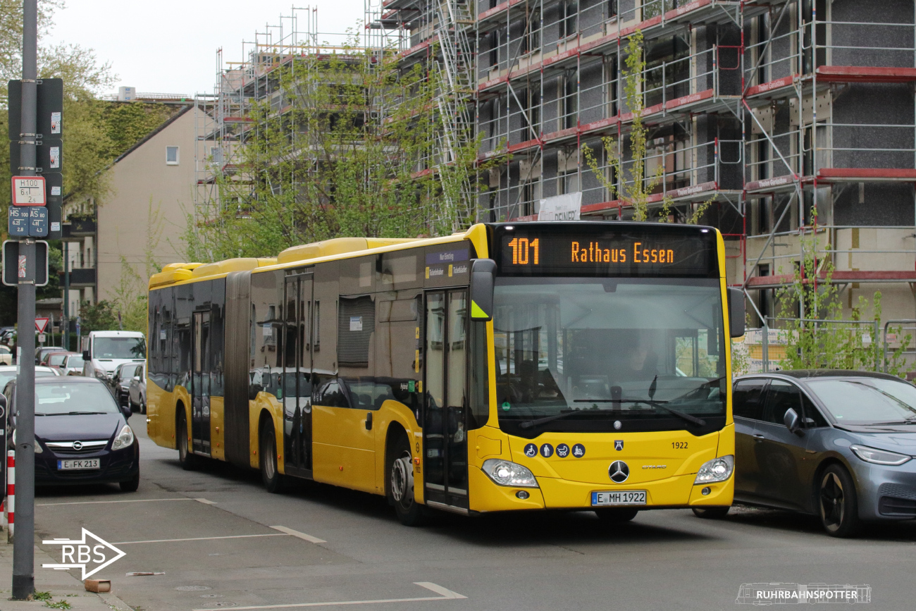 Essen, Mercedes-Benz Citaro C2 G Hybrid # 1922; Essen — Baumaßnahme CITYBAHN  Stufe 1