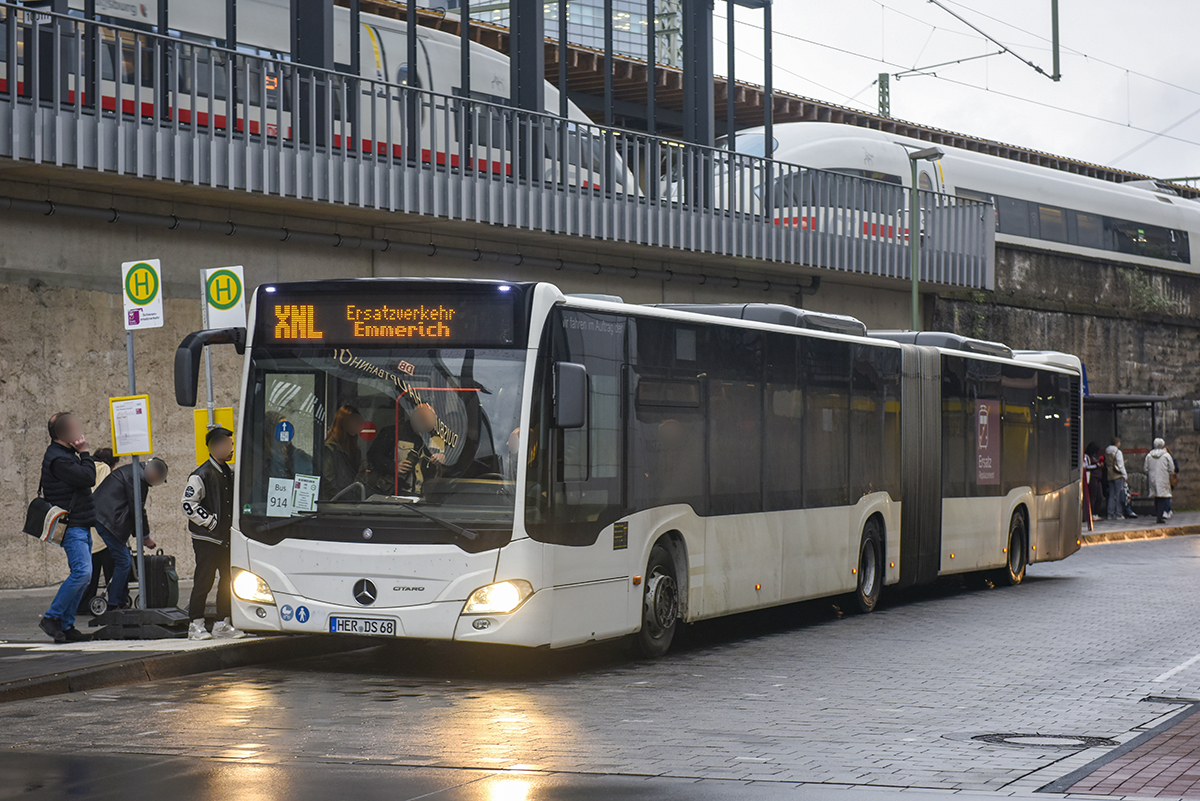 Herne, Mercedes-Benz Citaro C2 G # HER-DS 68; Oberhausen — Ersatzverkehr Generalsanierung Oberhausen — Emmerich
