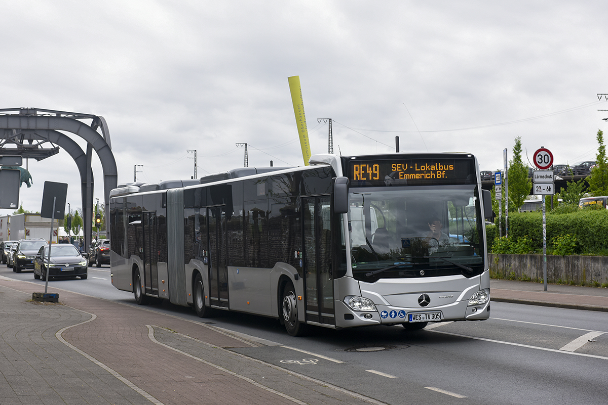 Wesel, Mercedes-Benz Citaro C2 G Hybrid # 9639; Oberhausen — Ersatzverkehr Generalsanierung Oberhausen — Emmerich