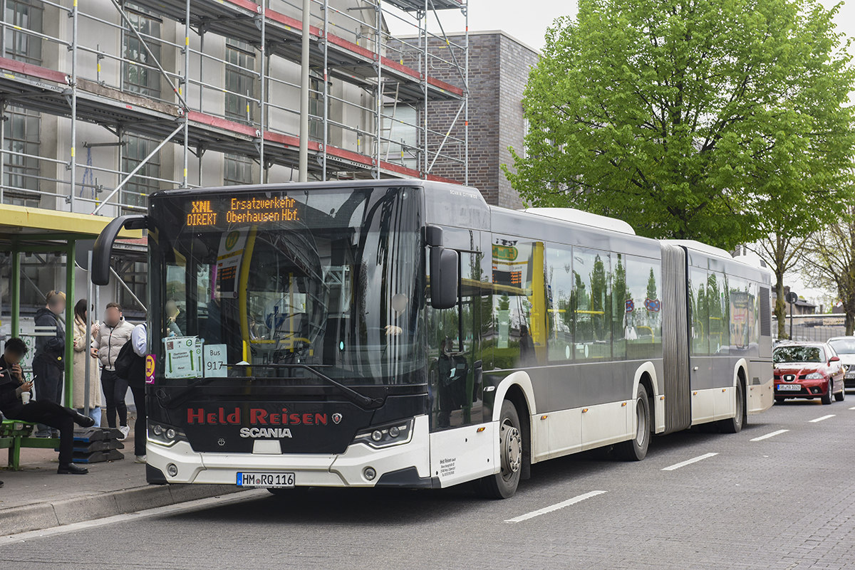 Hameln, Scania Citywide LFA II 18M # HM-RQ 116; Oberhausen — Ersatzverkehr Generalsanierung Oberhausen — Emmerich