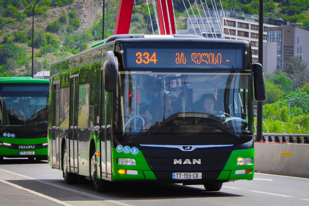 Tbilisi, MAN A47 Lion's City M NL293-10,5 # TT-155-CB; Tbilisi, Anadolu Isuzu NovoCiti Life # TT-684-CB