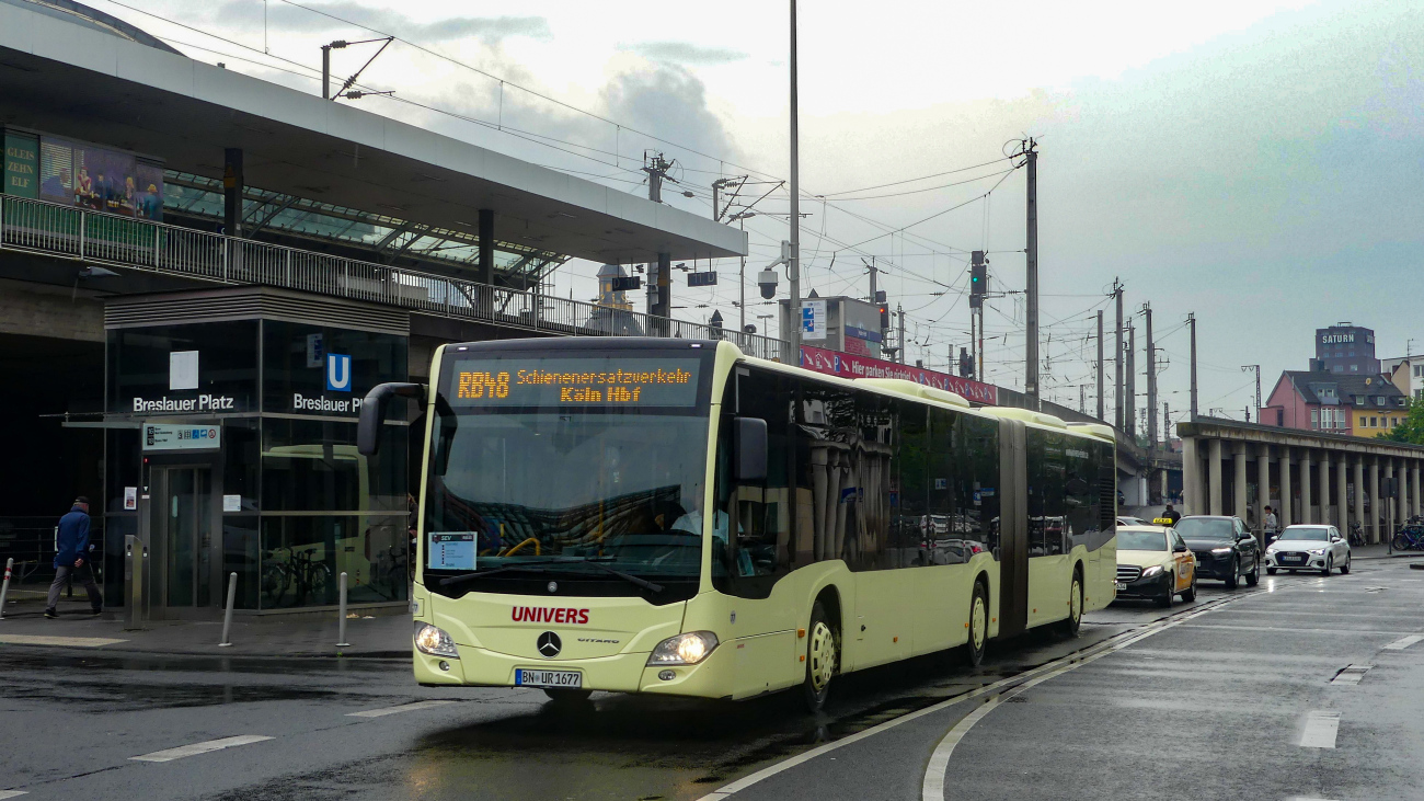 Bonn, Mercedes-Benz Citaro C2 GÜ # 77; Cologne — Rail Replacement "Linke Rheinstrecke" 05/2025