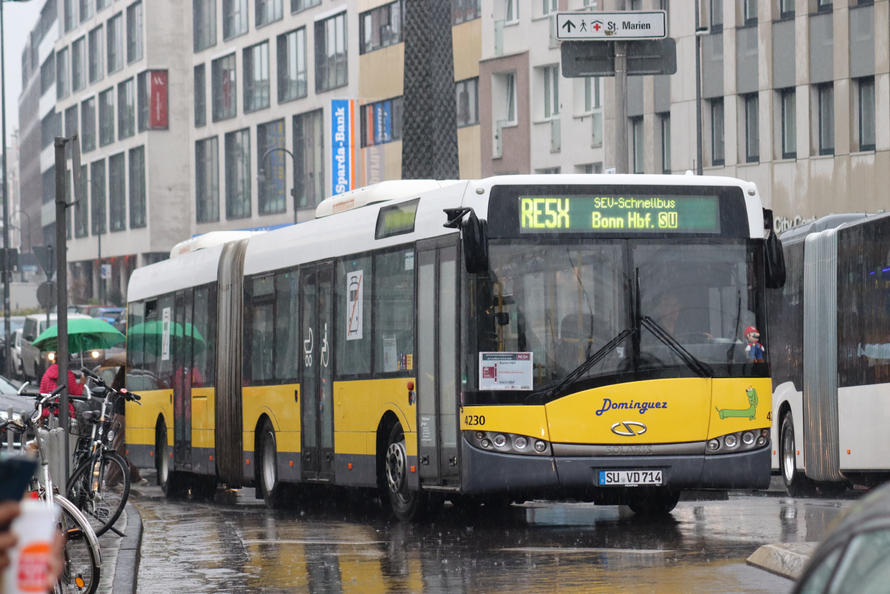 Siegburg, Solaris Urbino III 18 # SU-VD 714; Cologne — Rail Replacement "Linke Rheinstrecke" 05/2025