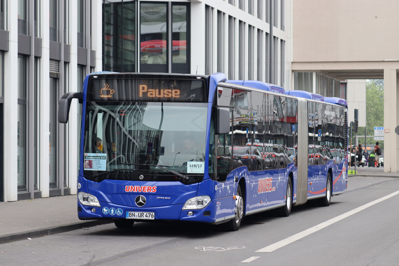 Bonn, Mercedes-Benz Citaro C2 G # 76; Cologne — Rail Replacement "Linke Rheinstrecke" 05/2025