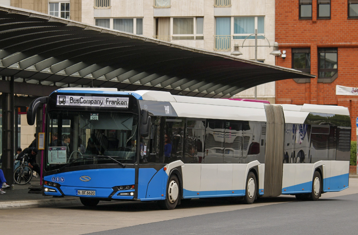 Nuremberg, Solaris Urbino IV 18 # N-BF 6620; Cologne — Rail Replacement "Linke Rheinstrecke" 05/2025