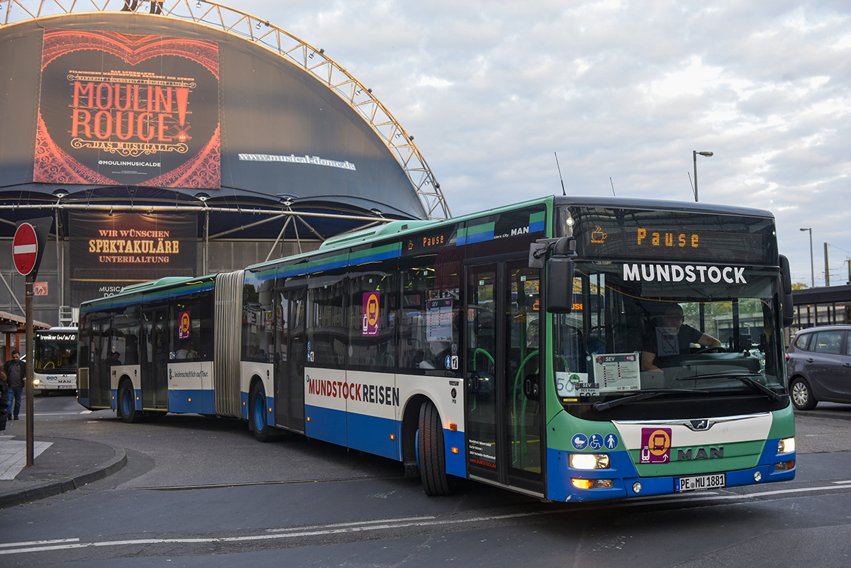 Peine, MAN A40 Lion's City GL NG323 # PE-MU 1881; Cologne — Rail Replacement "Linke Rheinstrecke" 05/2025
