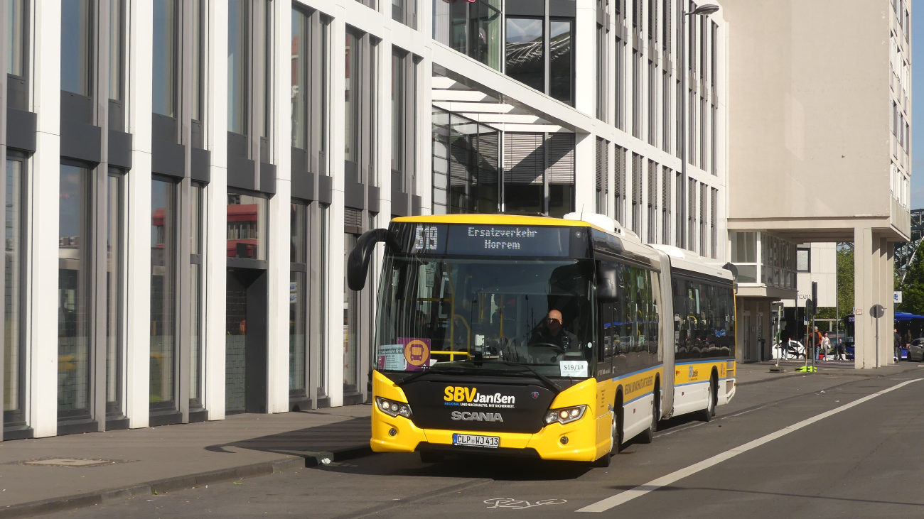 Cloppenburg, Scania Citywide LEA # CLP-WJ 413; Cologne — Rail Replacement "Linke Rheinstrecke" 05/2025