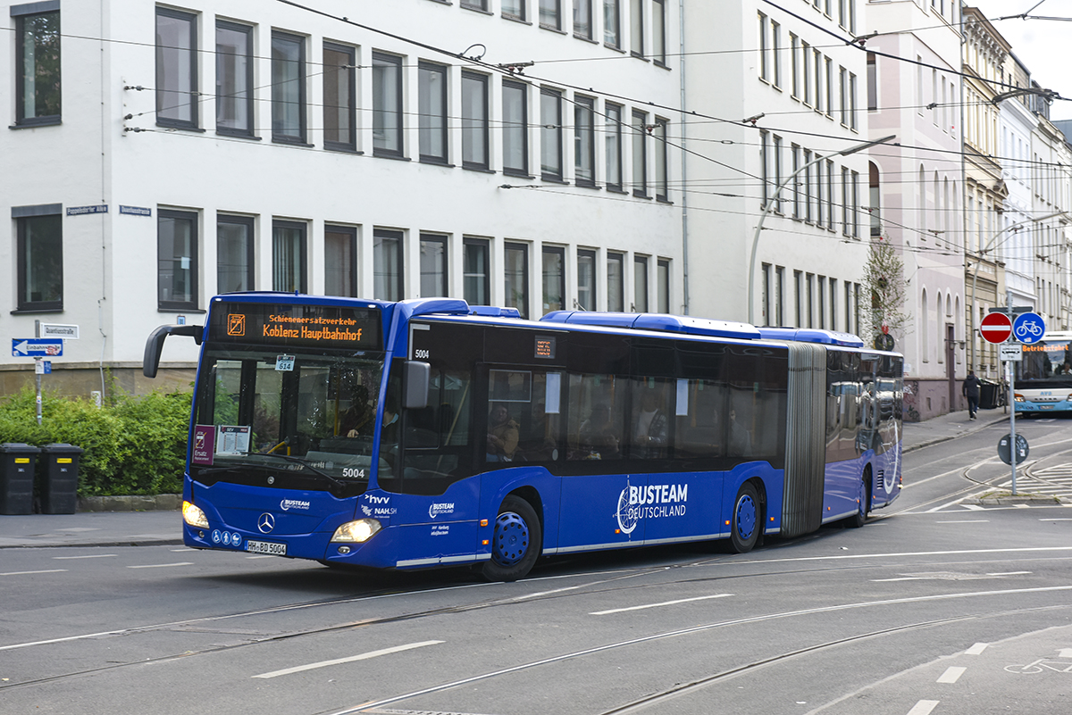 Hamburg, Mercedes-Benz Citaro C2 G # 5004; Cologne — Rail Replacement "Linke Rheinstrecke" 05/2025