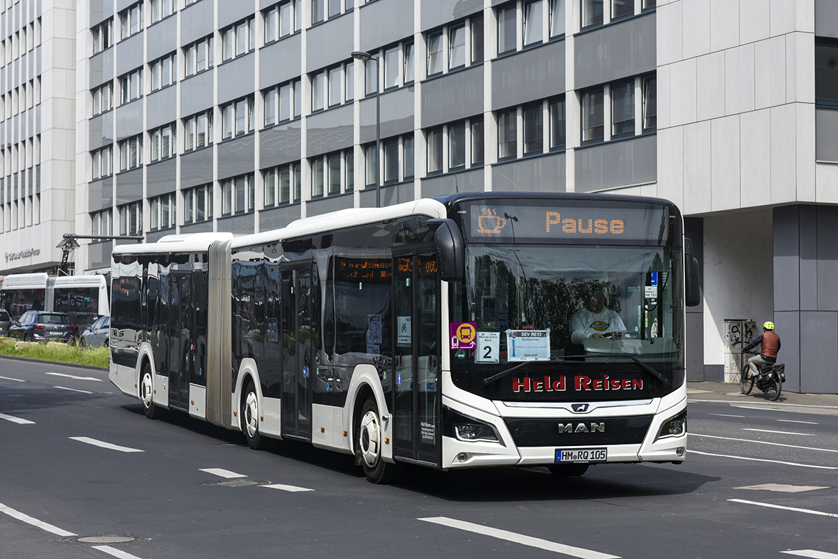 Hameln, MAN 18C Lion's City NG360 EfficientHybrid # HM-RQ 105; Cologne — Rail Replacement "Linke Rheinstrecke" 05/2025