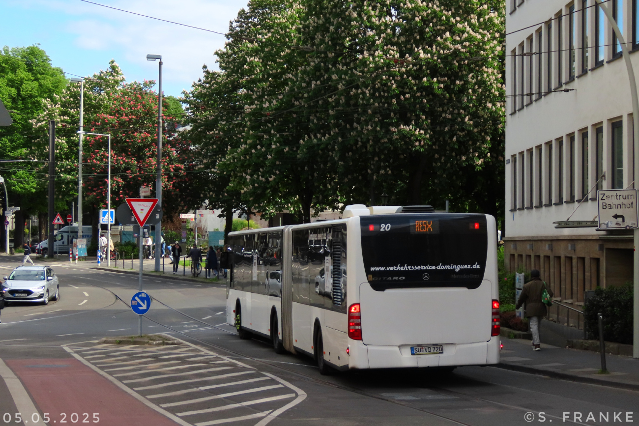 Siegburg, Mercedes-Benz O530 Citaro Facelift G # 20; Cologne — Rail Replacement "Linke Rheinstrecke" 05/2025
