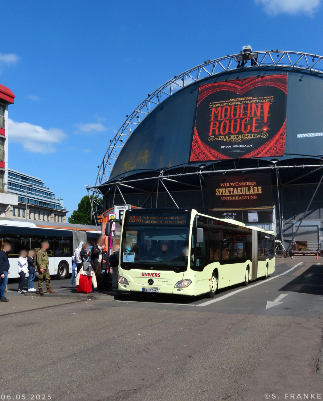 Bonn, Mercedes-Benz Citaro C2 GÜ # 77; Cologne — Rail Replacement "Linke Rheinstrecke" 05/2025