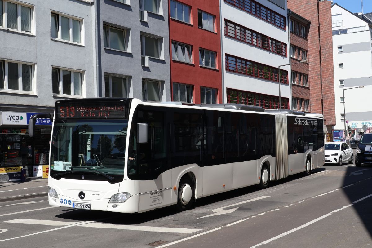 Neuss, Mercedes-Benz Citaro C2 G # NE-SN 224; Cologne — Rail Replacement "Linke Rheinstrecke" 05/2025
