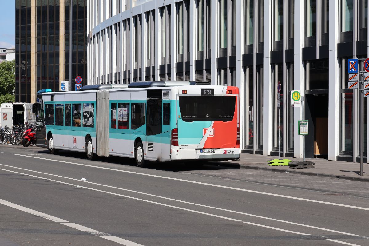 Nauen, Mercedes-Benz Citaro C2 G # HVL-WG 190; Cologne — Rail Replacement "Linke Rheinstrecke" 05/2025