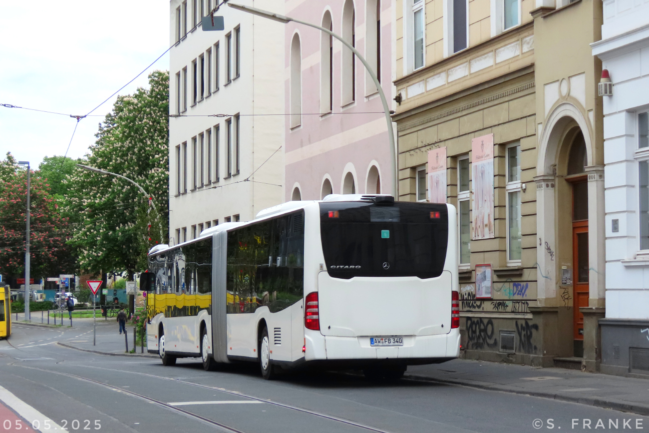 Bad Neuenahr-Ahrweiler, Mercedes-Benz Citaro C2 GÜ # AW-FB 340; Cologne — Rail Replacement "Linke Rheinstrecke" 05/2025