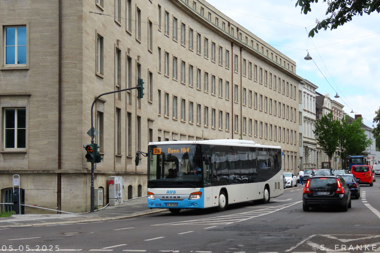 Bad Neuenahr-Ahrweiler, Setra S415LE business # AW-FB 3400; Cologne — Rail Replacement "Linke Rheinstrecke" 05/2025
