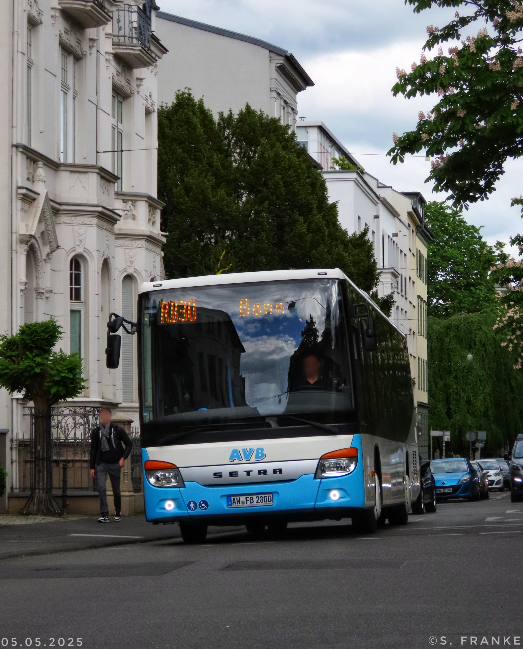 Bad Neuenahr-Ahrweiler, Setra S415LE business # AW-FB 2800; Cologne — Rail Replacement "Linke Rheinstrecke" 05/2025