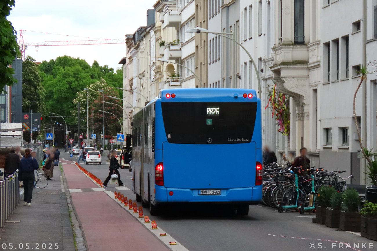 Aachen, Mercedes-Benz Conecto II G # 1401; Cologne — Rail Replacement "Linke Rheinstrecke" 05/2025