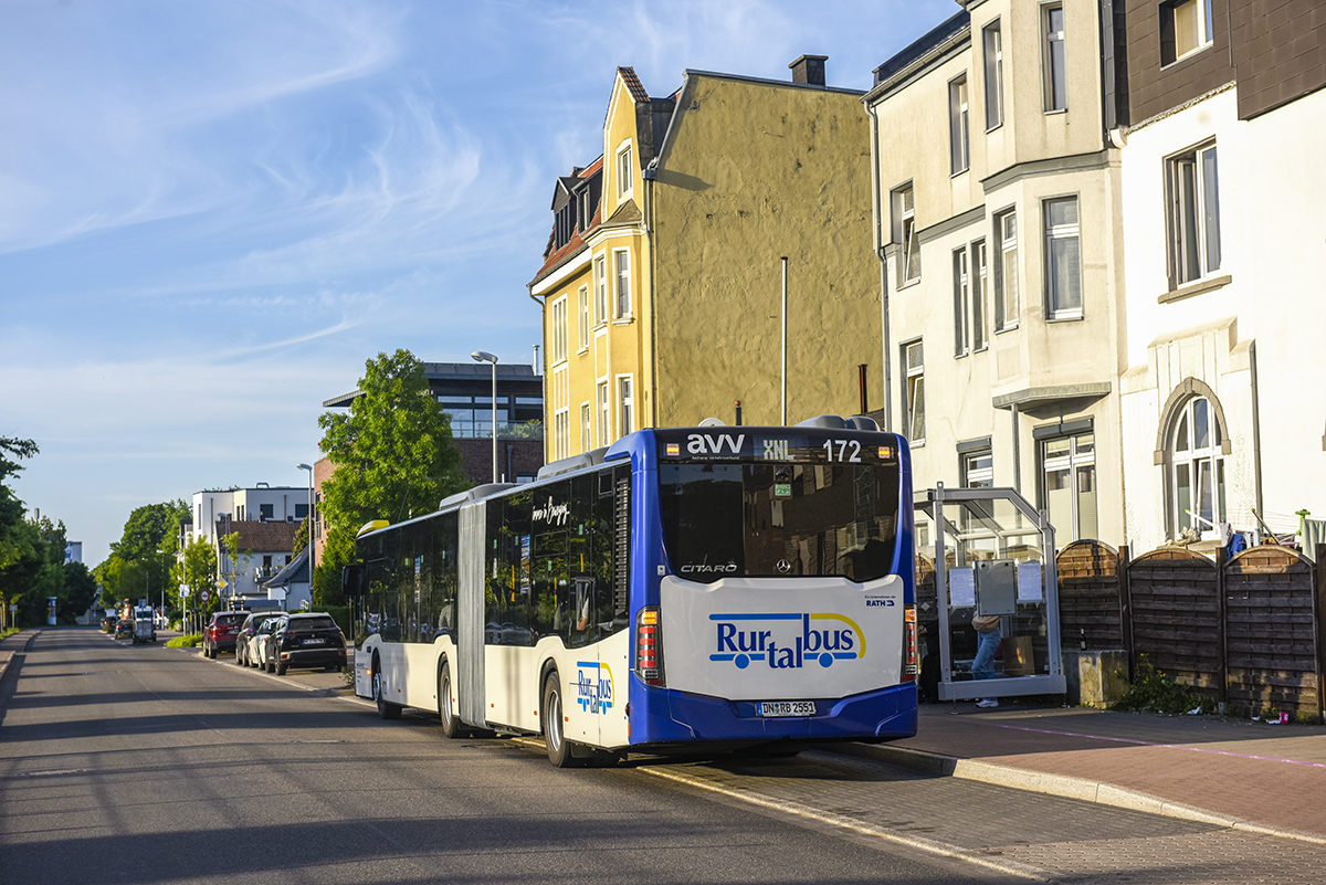 Düren, Mercedes-Benz Citaro C2 G # 172; Oberhausen — Ersatzverkehr Generalsanierung Oberhausen — Emmerich
