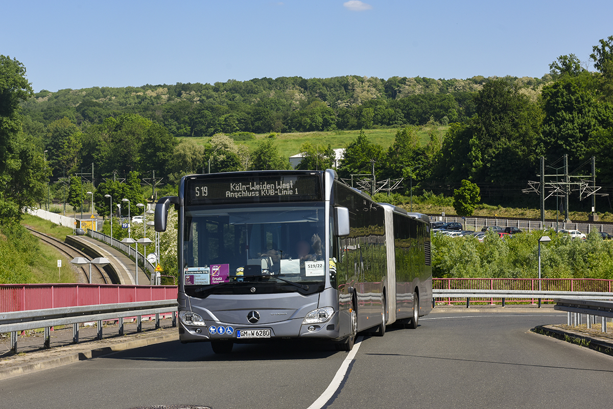 Gummersbach, Mercedes-Benz Citaro C2 G # GM-W 6280; Cologne — Rail Replacement "Linke Rheinstrecke" 05/2025