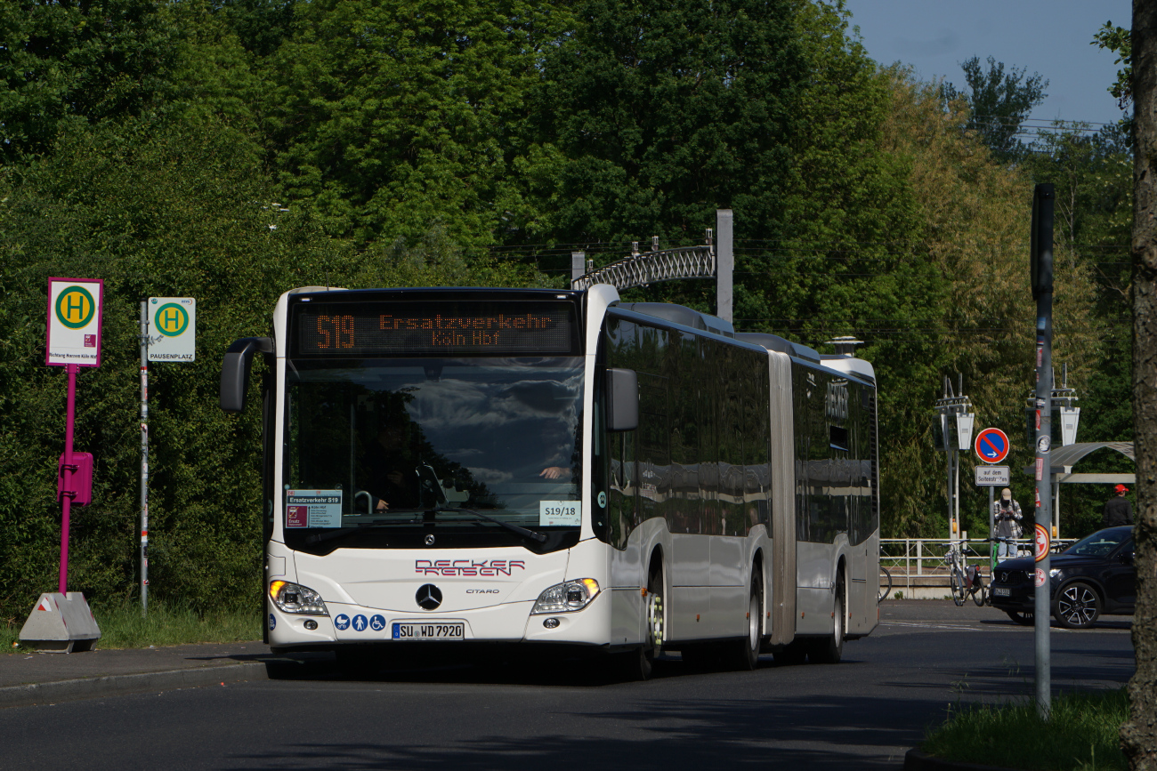 Siegburg, Mercedes-Benz Citaro C2 G # 92; Cologne — Rail Replacement "Linke Rheinstrecke" 05/2025