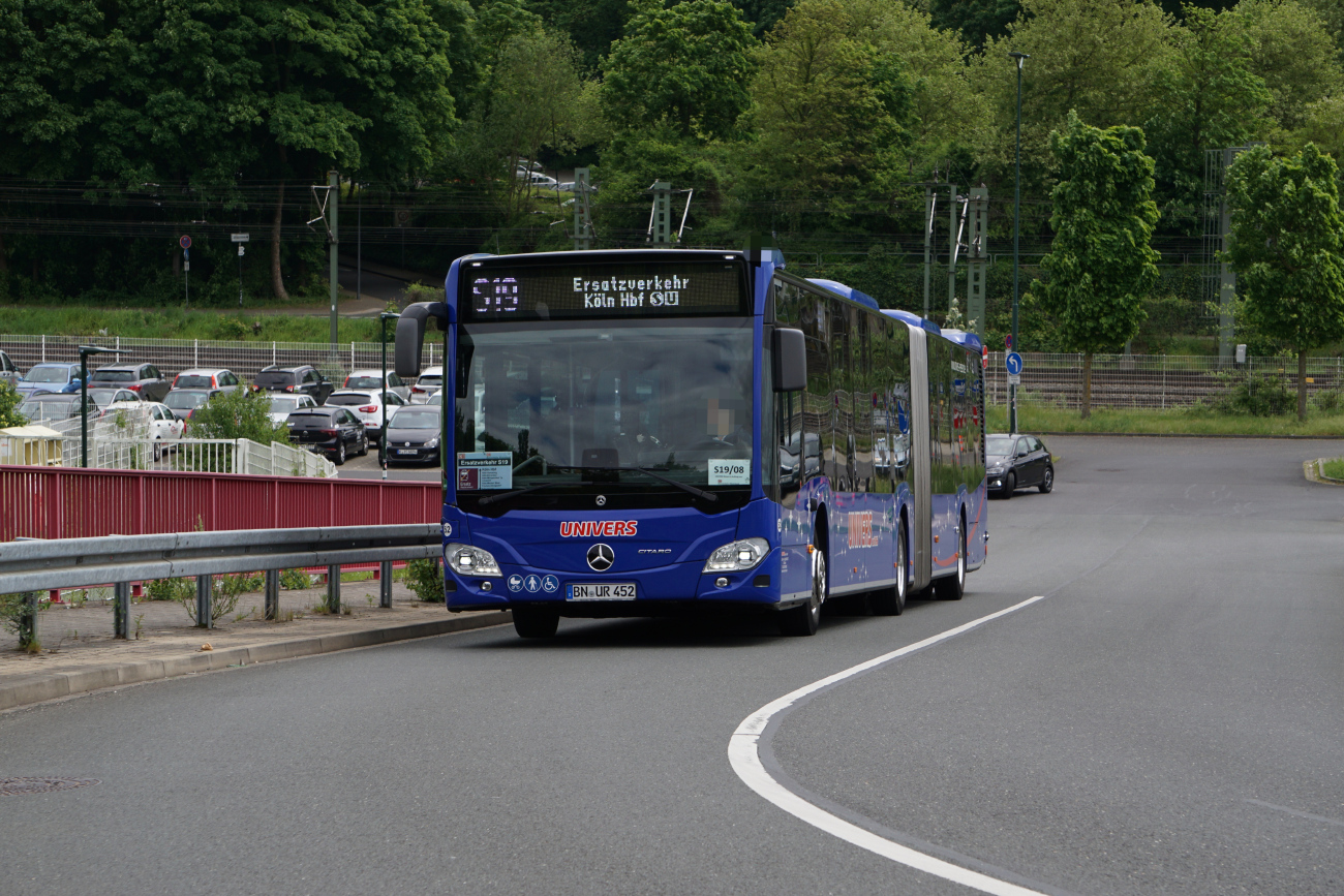 Bonn, Mercedes-Benz Citaro C2 G # 52; Cologne — Rail Replacement "Linke Rheinstrecke" 05/2025