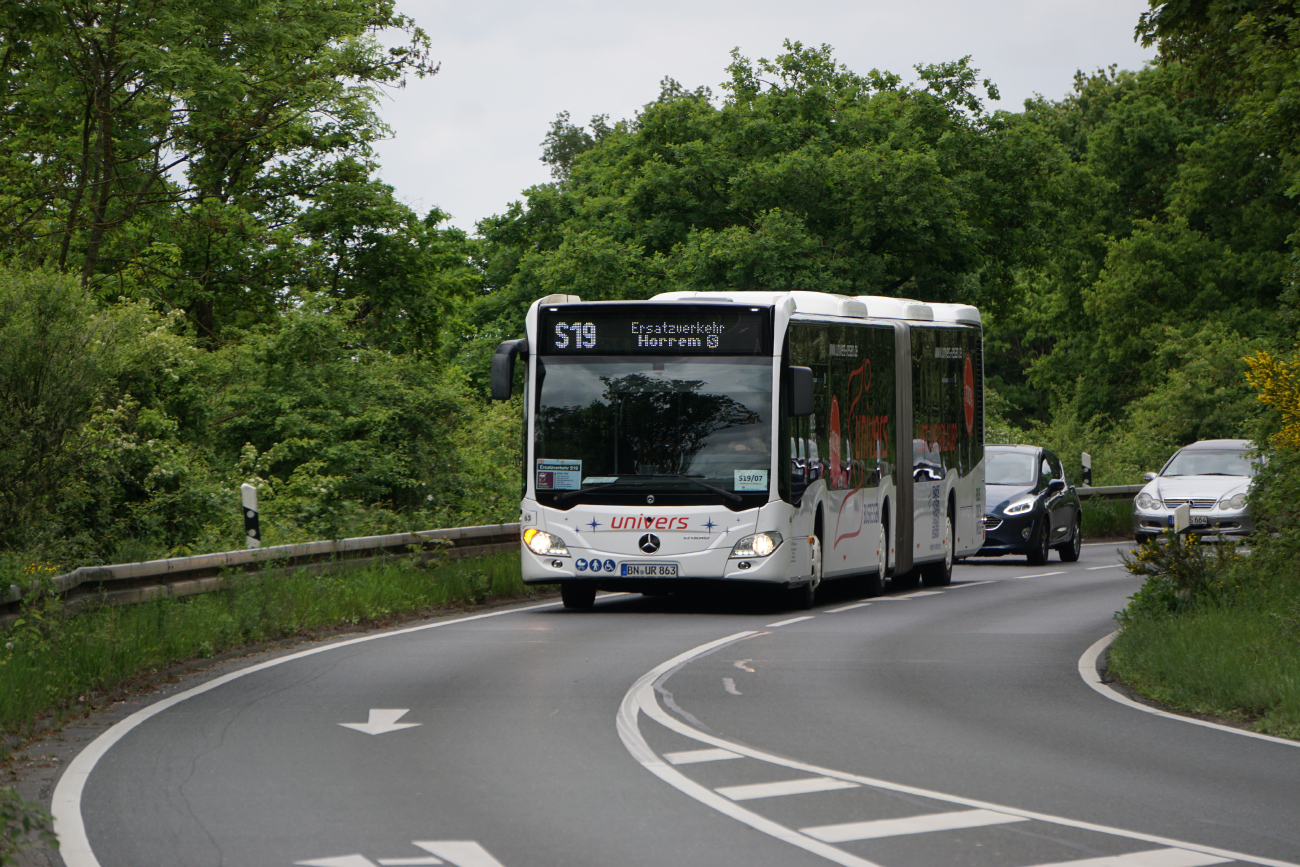 Bonn, Mercedes-Benz Citaro C2 G # 63; Cologne — Rail Replacement "Linke Rheinstrecke" 05/2025