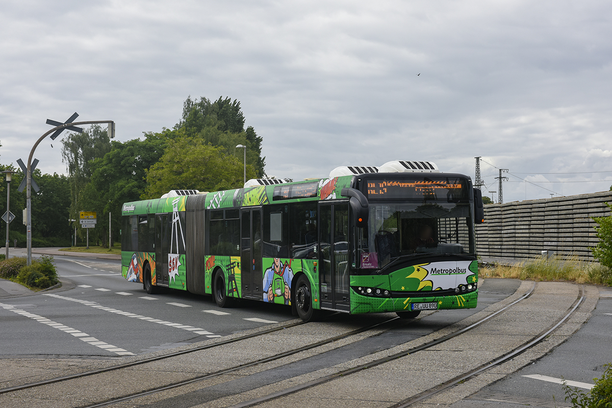 Recklinghausen, Solaris Urbino III 18 # 304; Oberhausen — Ersatzverkehr Generalsanierung Oberhausen — Emmerich