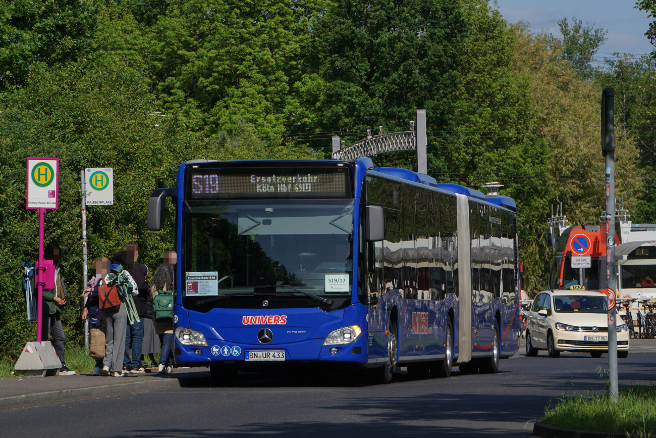 Bonn, Mercedes-Benz Citaro C2 G # 33; Cologne — Rail Replacement "Linke Rheinstrecke" 05/2025