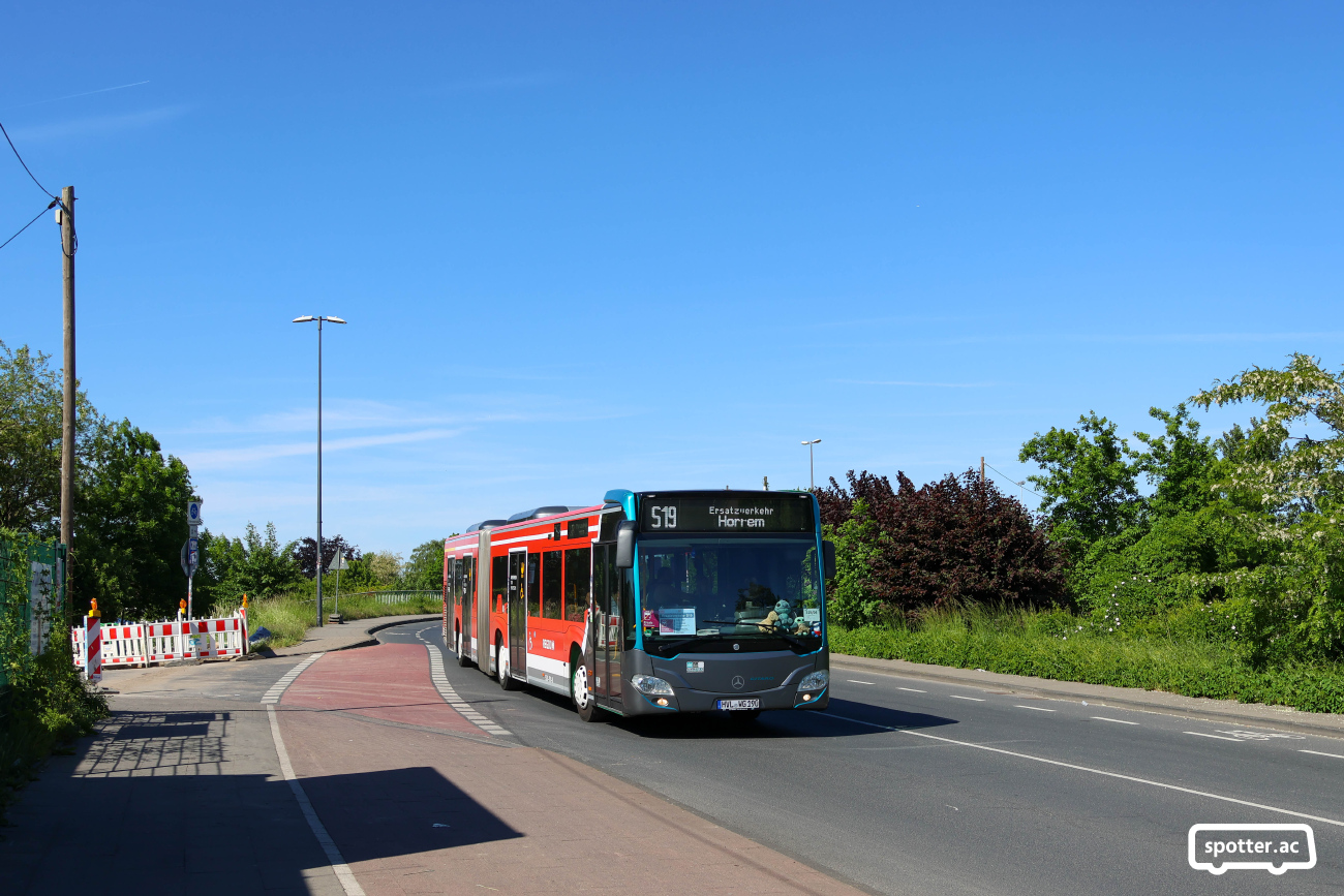 Nauen, Mercedes-Benz Citaro C2 G # HVL-WG 190; Cologne — Rail Replacement "Linke Rheinstrecke" 05/2025