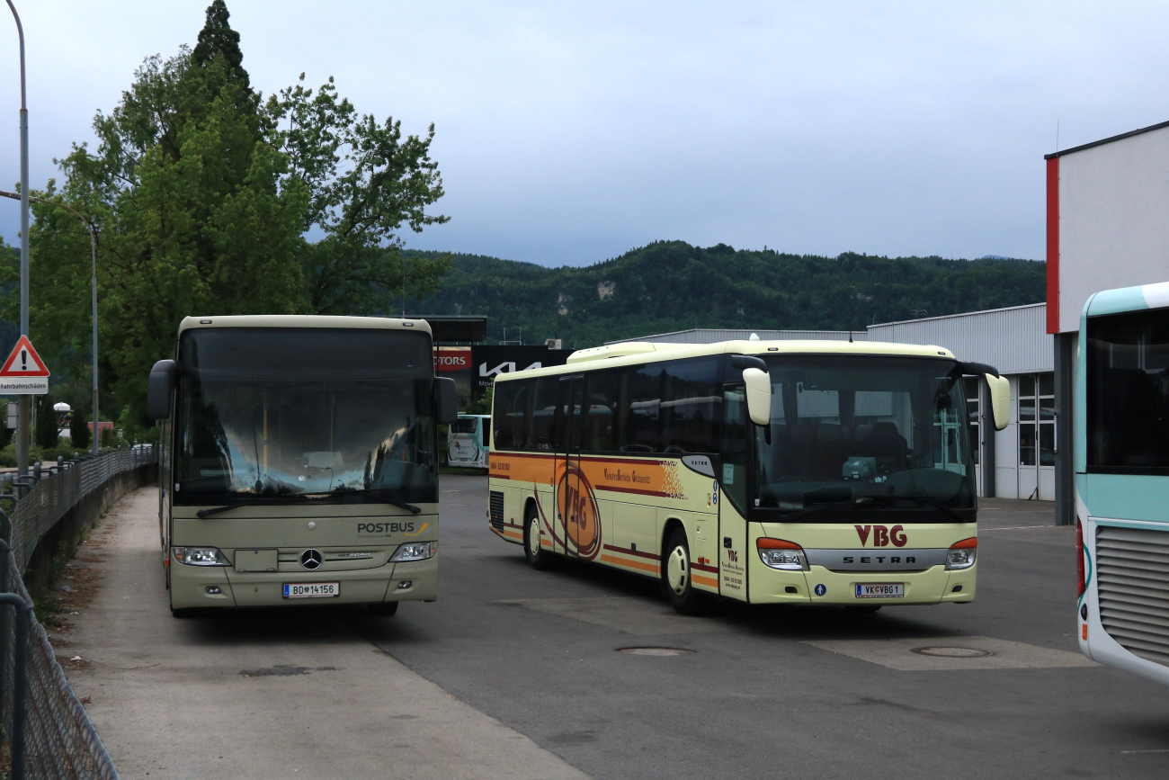 Völkermarkt, Setra S416UL-GT # VK-VBG 1; Klagenfurt, Mercedes-Benz Integro II L # 14156