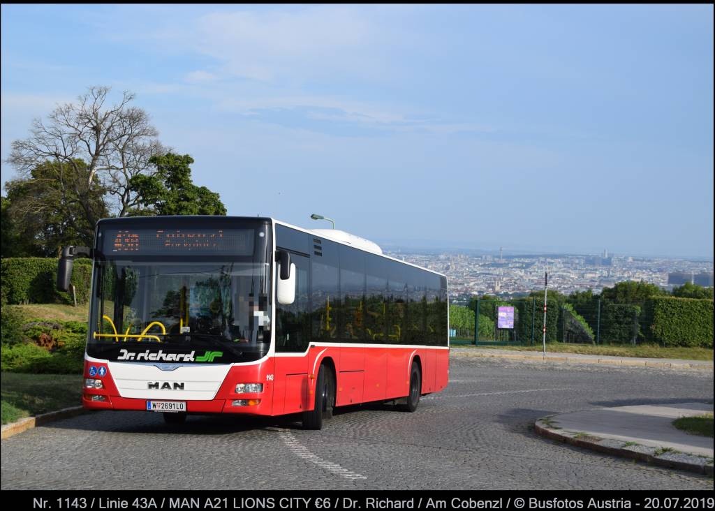 Vienna, MAN A21 Lion's City NL323 # 1143