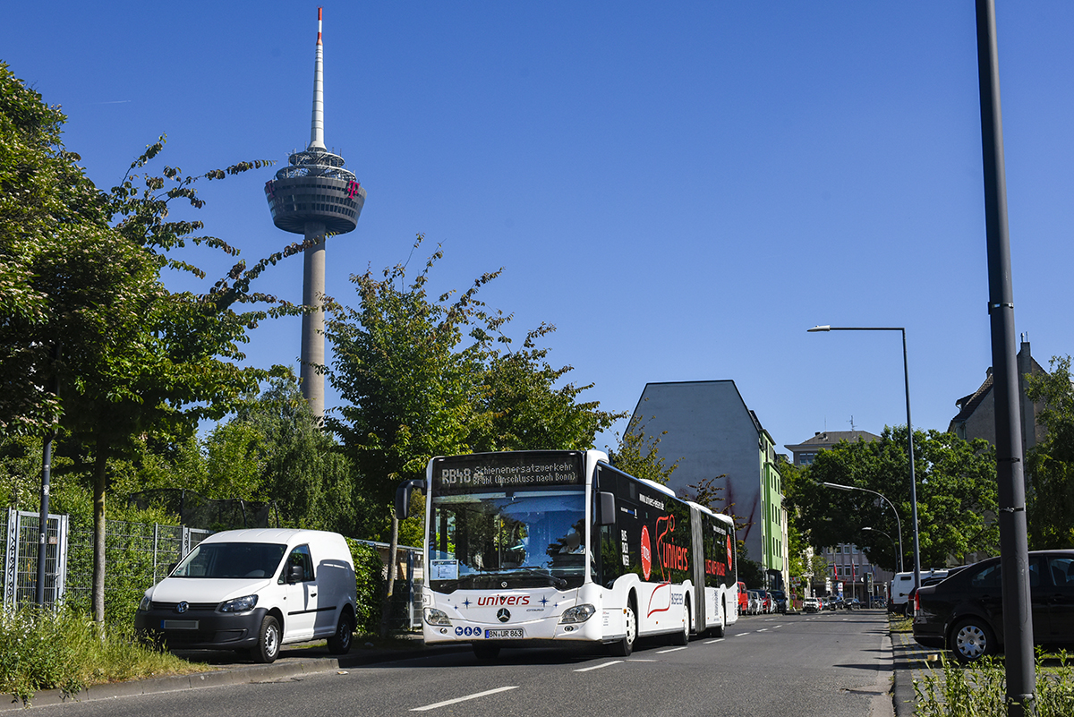 Bonn, Mercedes-Benz Citaro C2 G # 63; Cologne — Rail Replacement "Linke Rheinstrecke" 05/2025