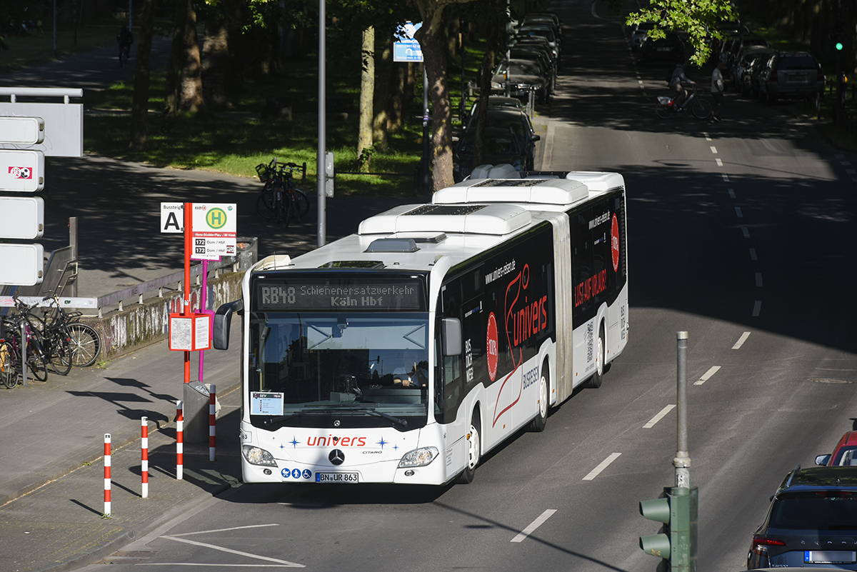 Bonn, Mercedes-Benz Citaro C2 G # 63; Cologne — Rail Replacement "Linke Rheinstrecke" 05/2025