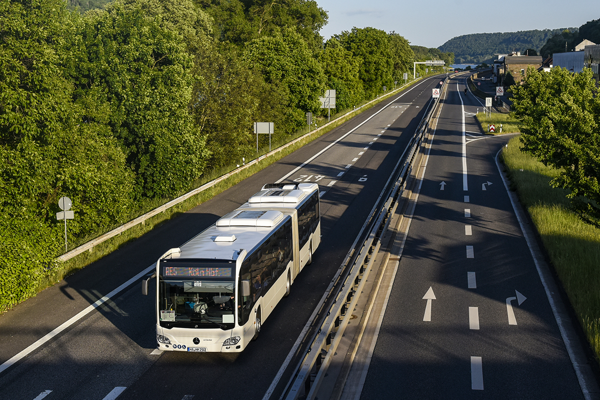 Hagen, Mercedes-Benz Citaro C2 G # 250; Cologne — Rail Replacement "Linke Rheinstrecke" 05/2025