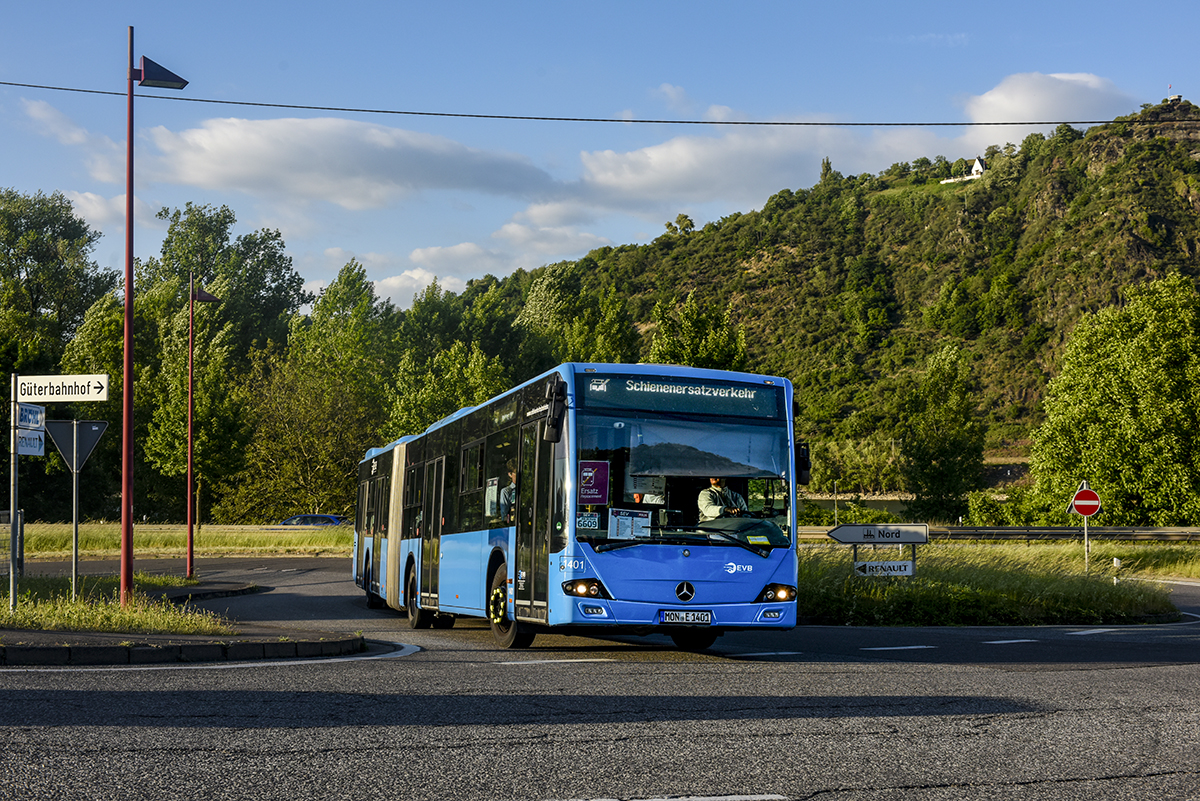 Aachen, Mercedes-Benz Conecto II G # 1401; Cologne — Rail Replacement "Linke Rheinstrecke" 05/2025