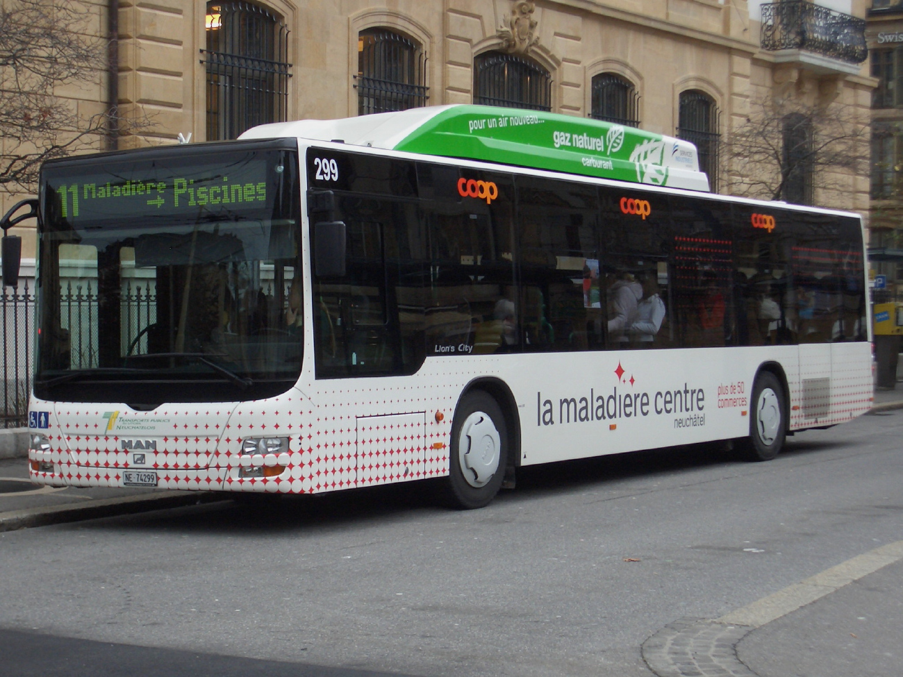 Neuchâtel, MAN A21 Lion's City NL313 CNG # 299