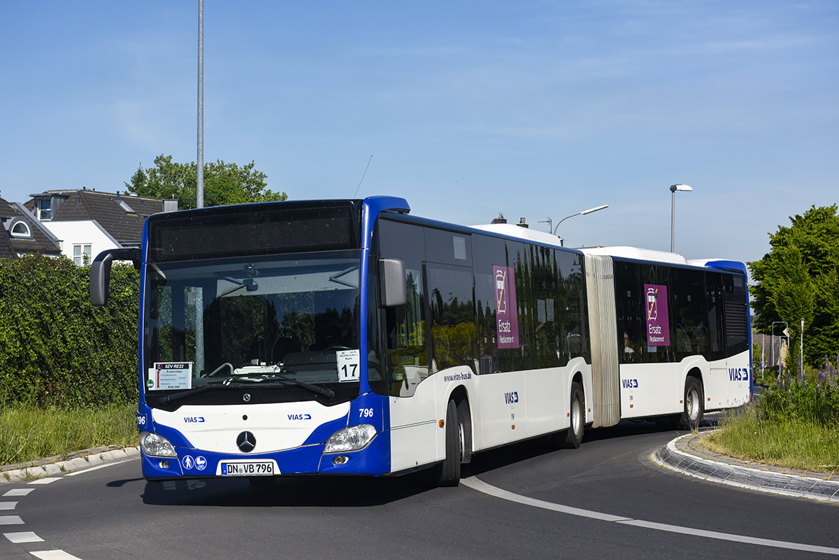 Düren, Mercedes-Benz Citaro C2 G # 796; Cologne — Rail Replacement "Linke Rheinstrecke" 05/2025