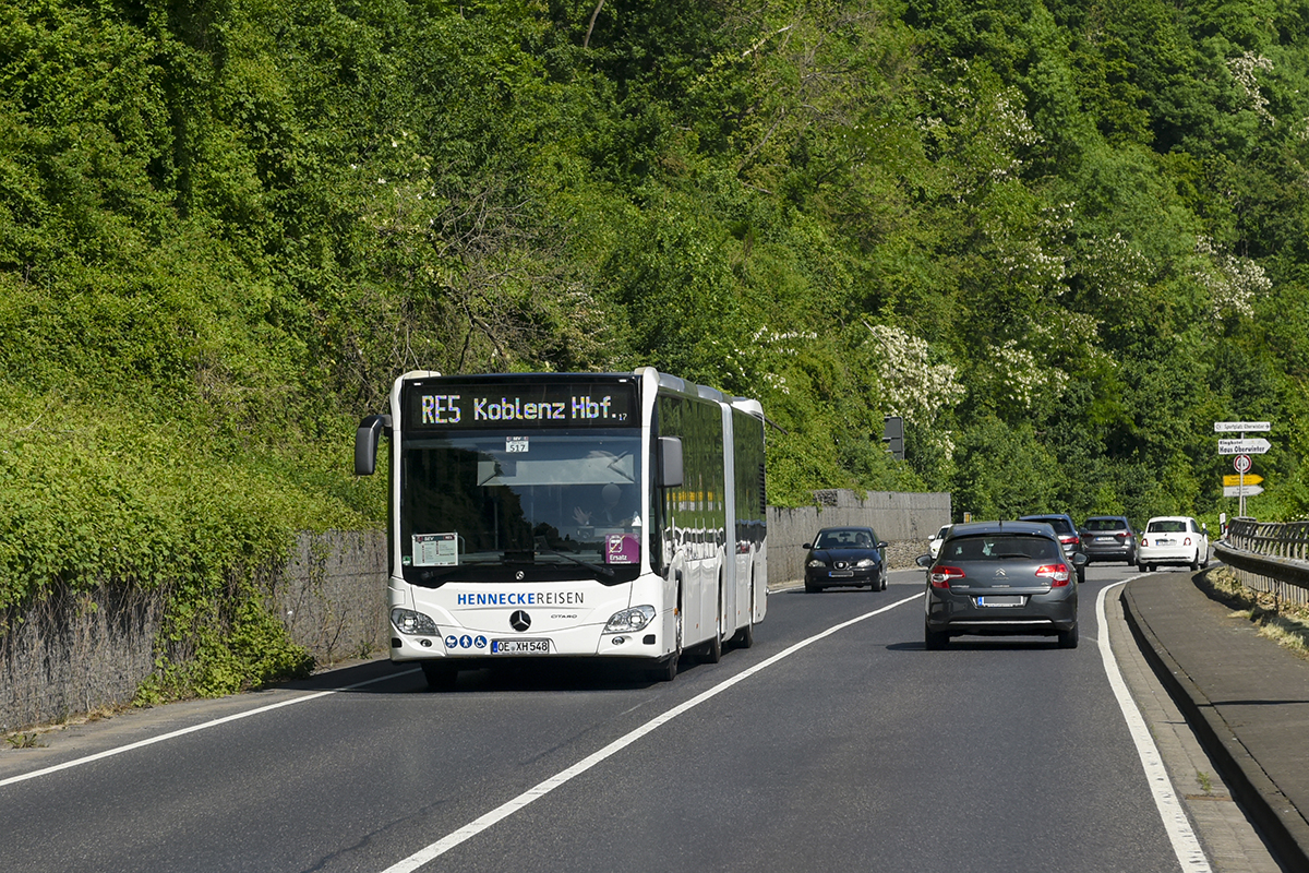 Olpe, Mercedes-Benz Citaro C2 G # OE-XH 548; Cologne — Rail Replacement "Linke Rheinstrecke" 05/2025