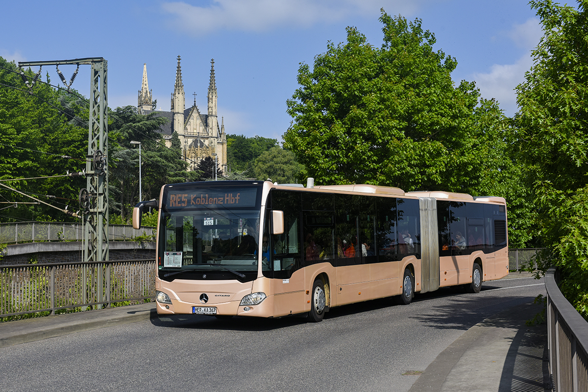 Herne, Mercedes-Benz Citaro C2 GÜ # HER-KA 367; Cologne — Rail Replacement "Linke Rheinstrecke" 05/2025