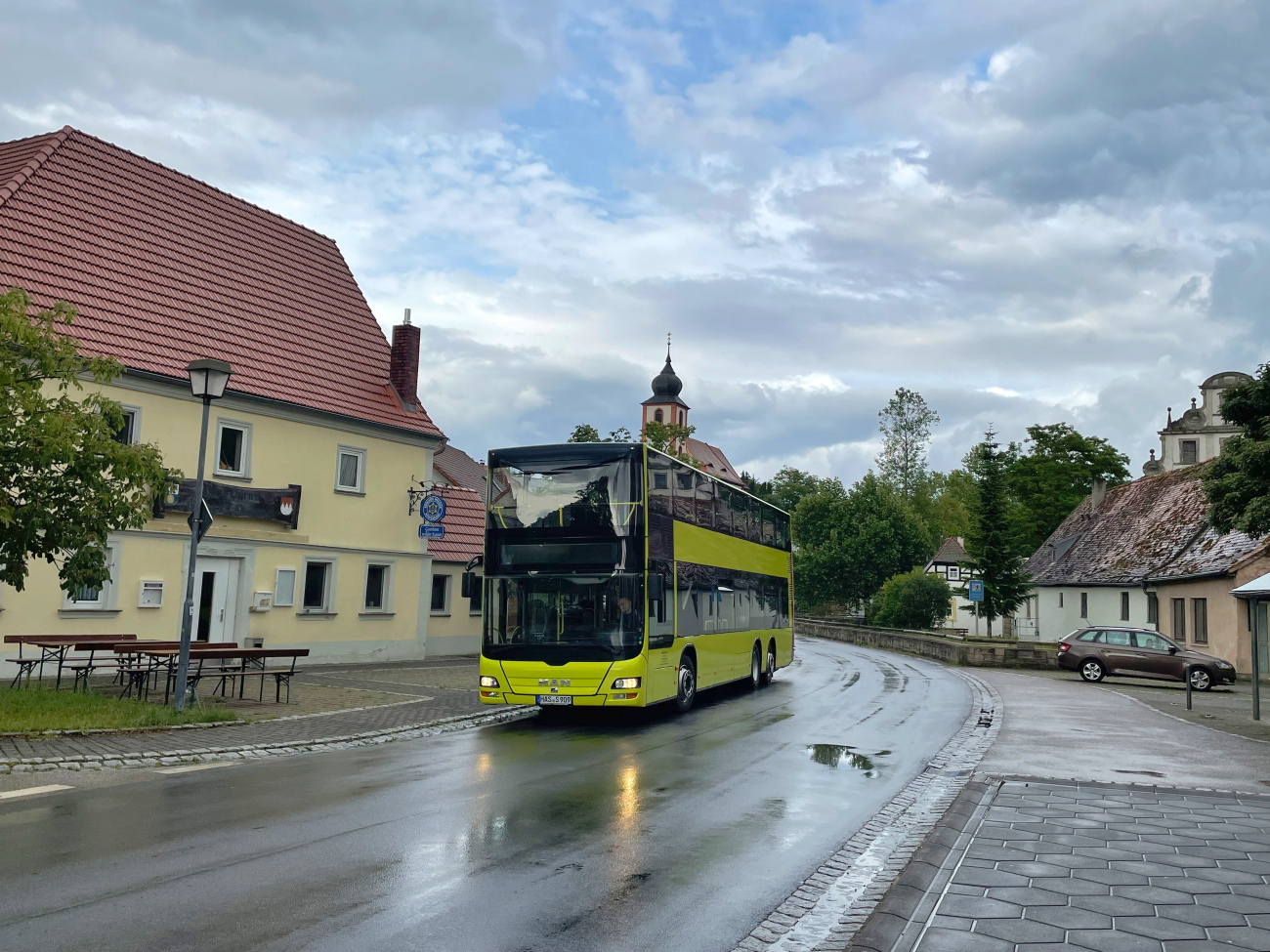 Haßfurt, MAN A39 Lion's City DD ND323 # HAS-S 909; Schweinfurt — Fotosonderfahrt — 07.06.2025 — MAN A39 Lion's City DD